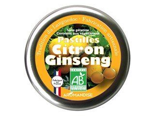 Aromandise Pastilles citron ginseng bio 45g - 8380